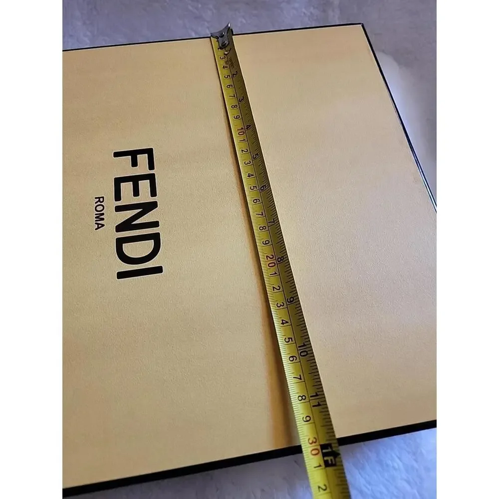 New Authentic Fendi Roma Gift Box 15.5”x 11.5” X 3” Ribbon Included Logo Classic